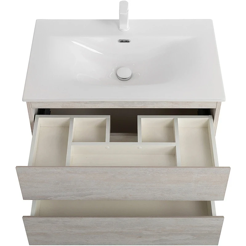 Тумба под раковину Cezares Molveno 80 MOLVENO-80-2C-SO-LB подвесная Legno Bianco МДФ / ЛДСП