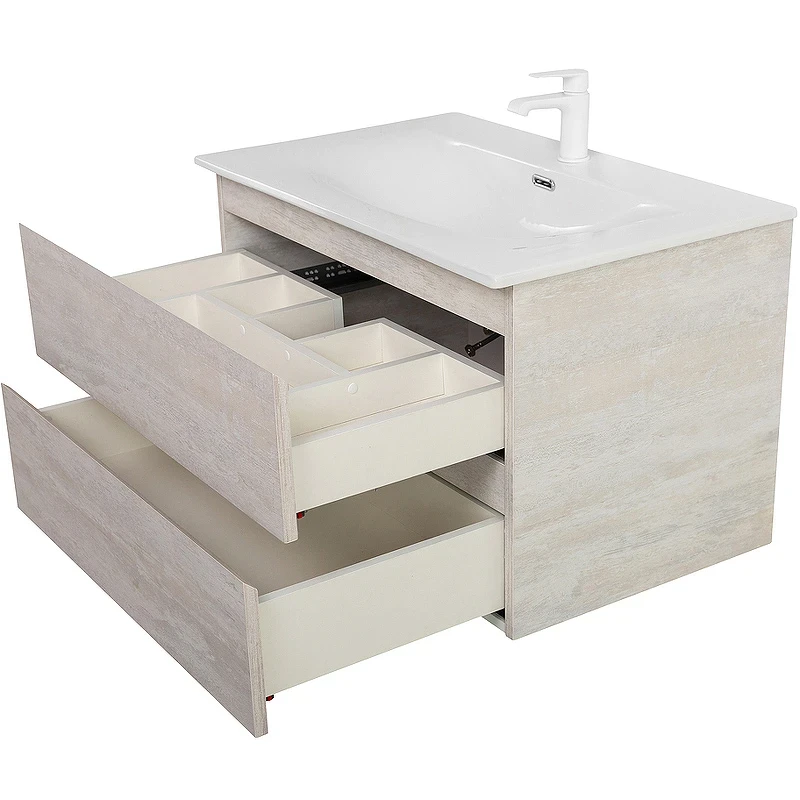Тумба под раковину Cezares Molveno 80 MOLVENO-80-2C-SO-LB подвесная Legno Bianco МДФ / ЛДСП