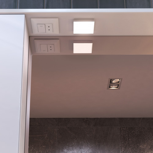 Зеркало со шкафом Vigo Callao 80 L z.CAL.80.L.El с подсветкой Белое с электровыключателем МДФ / ЛДСП, стекло