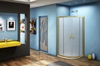 Душевой уголок Good Door Jazze R-120-G-BR 120x80 профиль Бронза стекло матовое