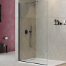 Душевая перегородка Cezares Liberta 140 LIBERTA-L-1-TB-140-C-NERO профиль Черный матовый стекло прозрачное