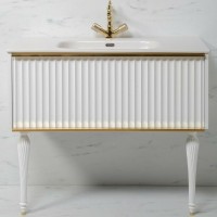 Тумба под раковину Boheme Armadi Art Vallessi Avangarde Canale 80 843-080-WG подвесная Белый Золото МДФ / ЛДСП