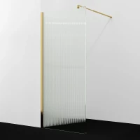 Душевая перегородка WasserKRAFT Rur 90 30W39PG-FL профиль Золото глянцевое стекло рифленое