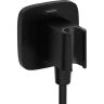 Шланговое подключение Hansgrohe FixFit Porter Q 26887670 Черное матовое пластик на стену
