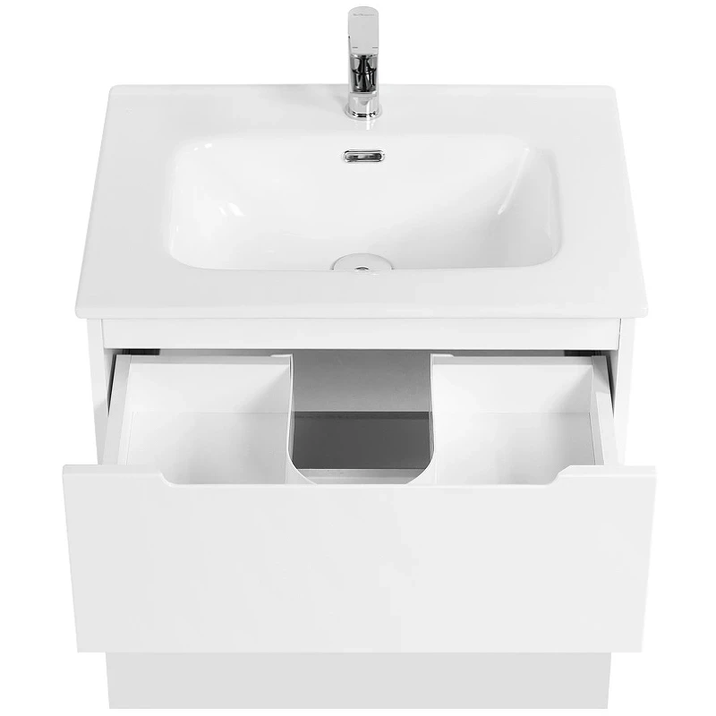 Тумба под раковину BelBagno Etna-H60 60 ETNA-H60-600-2C-SO-BL-P подвесная Bianco Lucido МДФ / ЛДСП