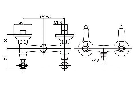 Смеситель для душа Cezares First FIRST-DS-03/24-M