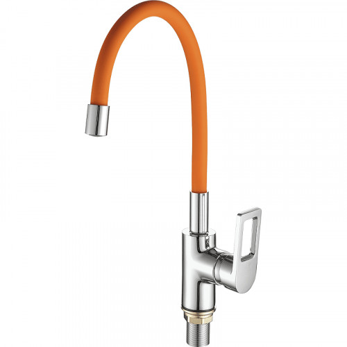 Смеситель для кухни Fashun A4253+B02 цвет Хром Оранжевый
