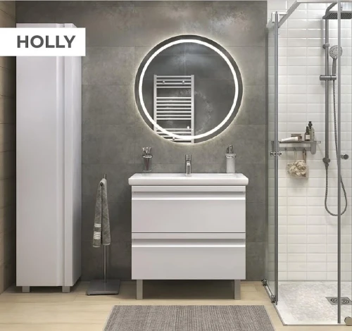 Тумба с раковиной Vigo Holly 80 tn.HOL.FOS.80.2Y-com цвет Белый