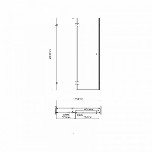 Душевая дверь WasserKRAFT Paar 120 88H05 профиль Розовое золото стекло прозрачное