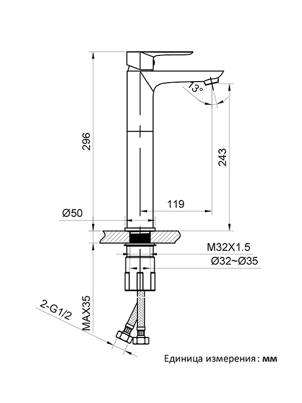 Смеситель для раковины AltroBagno Diretto 010209 Bi цвет Белый