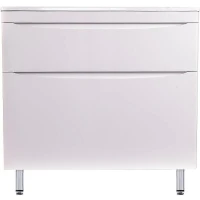 Тумба с раковиной Style Line Бергамо мини 90 Люкс Plus СС-00002361+Каре Люкс Мини 90 СС-00002360 Белая антискрейч