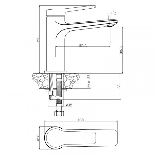 Смеситель для раковины Olive's Riva 39100RV Хром