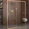 Душевой уголок Cezares Molveno 160x90 MOLVENO-AH-12-160/90-C-BORO-IV профиль Брашированное золото стекло прозрачное