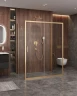 Душевой уголок Cezares Molveno 160x90 MOLVENO-AH-12-160/90-C-BORO-IV профиль Брашированное золото стекло прозрачное