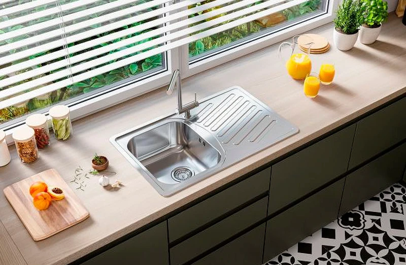 Кухонная мойка Alveus Elegant 30 LEI 90 FI 810x510 1126349 Перфорированная сталь нержавеющая сталь встраиваемый