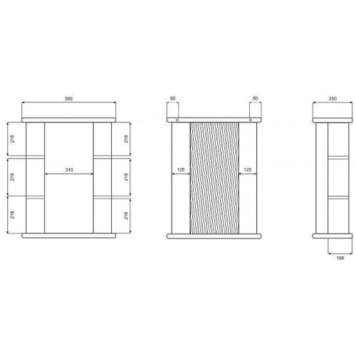 Зеркальный шкаф Misty Магнолия 55 L Э-Маг04055-01СвЛ с подсветкой Белый