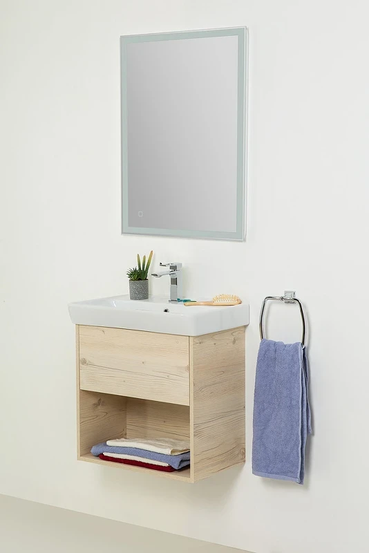 Тумба под раковину BelBagno Neon 60 NEON-600-1C-SO-PB подвесная Pino Bianco МДФ / ЛДСП