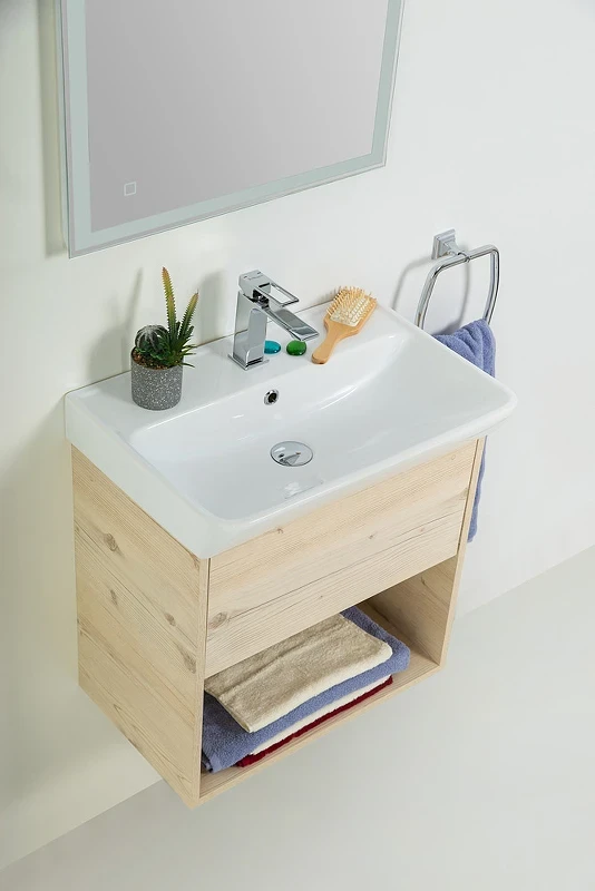 Тумба под раковину BelBagno Neon 60 NEON-600-1C-SO-PB подвесная Pino Bianco МДФ / ЛДСП