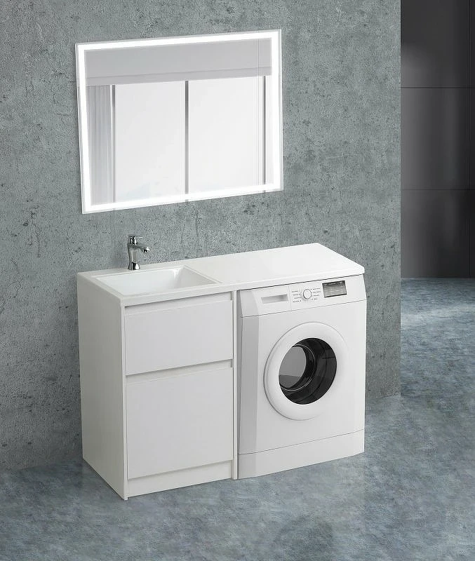 Тумба под раковину BelBagno Kraft 120 KRAFT-LVD-580/1200-2C-PIA-BO Bianco Opaco МДФ / ЛДСП