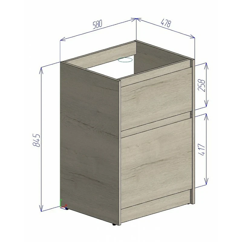 Тумба под раковину BelBagno Kraft 120 KRAFT-LVD-580/1200-2C-PIA-BO Bianco Opaco МДФ / ЛДСП