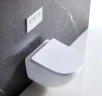 Комплект унитаза BelBagno Amanda BB051CHR+BB051SC с инсталляцией Geberit Duofix Sigma UP320 111.300.00.5 с сиденьем Микролифт фаянс подвесной