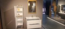 Тумба с раковиной Orka Lodi 80 5005884 подвесная цвет Белый Золото