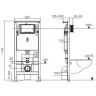 Комплект унитаза с инсталляцией WeltWasser AMBERG 506 + HOFBACH 041 GL-WT + AMBERG RD-WT 10000011660 цвет Белый глянцевый с сиденьем Микролифт и клавишей смыва цвет Белый