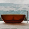 Ванна из полиэфирной смолы Abber Kristall 170х75 AT9703Opal Коричневая без гидромассажа