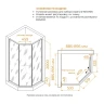 Душевой уголок RGW 90x90 33328299-14R профиль цвет Черный стекло прозрачное