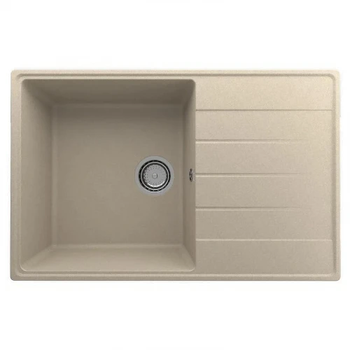 Кухонная мойка Ulgran Quartz Prima 780-03 Десерт со смесителем Frap F40899 Нержавеющая сталь