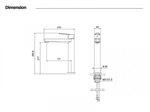 Смеситель для раковины Aquatek Лугано AQ1704CR цвет Хром