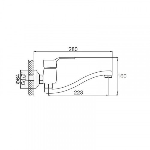 Смеситель для кухни D-Lin D141403 цвет  Хром