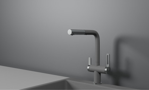Смеситель для кухни Granula 8170 цвет Алюминиум