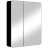 Зеркальный шкаф Reflection Black 760х850 RF2002BL с подсветкой Черный матовый МДФ / ЛДСП, стекло