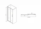 Душевая дверь Abber Schwarzer Diamant 160 AG30160BH профиль Черный стекло прозрачное