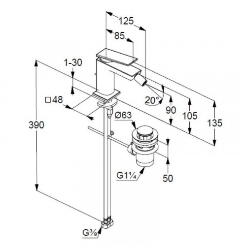 Смеситель для биде Kludi Decus 54217N175 цвет Бронза брашированная