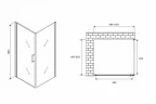 Душевой уголок Abber Sonnenstrand 100x90 AG04100-S90 профиль Хром стекло прозрачное