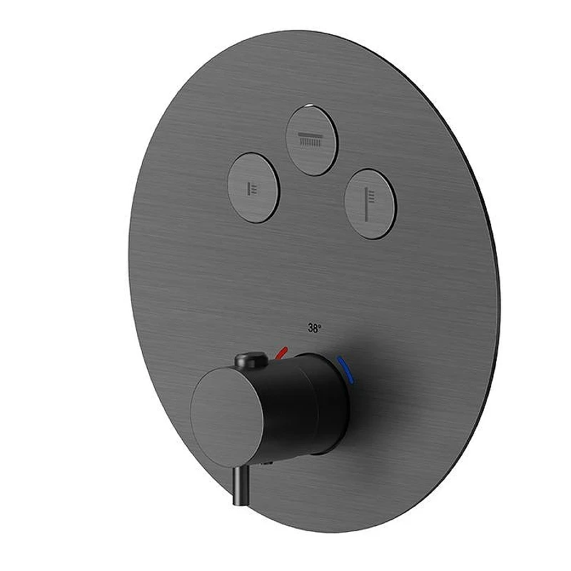 Смеситель для душа Newform X-Steel 316 70427EX.59.064 с термостатом цвет Gun Metal