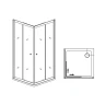 Душевой уголок RGW Dolphin TN-206-J 90x90 28912699-101 профиль Хром стекло рифленое