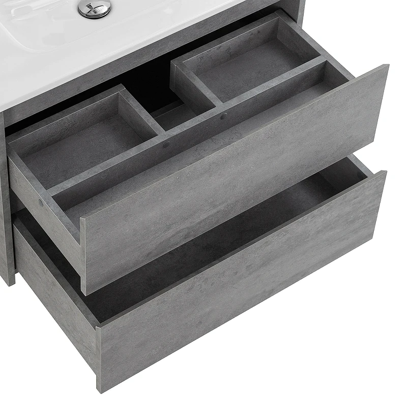 Тумба под раковину BelBagno Kraft 70 KRAFT-700-2C-SO-CG подвесная Cemento Grigio МДФ / ЛДСП