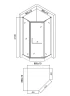 Душевой уголок Agger 90x90 A03-090TCR профиль Хром стекло прозрачное