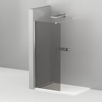 Душевая перегородка Cezares Liberta 120 LIBERTA-L-1-120-GR-Cr профиль Хром стекло серое