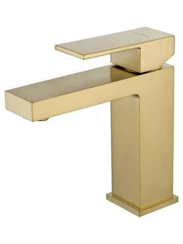 Смеситель для раковины Wonzon & Woghand Cube WW-88139016-BG цвет Брашированное золото