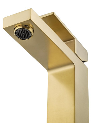 Смеситель для раковины Wonzon &amp; Woghand Cube WW-88139016-BG цвет Брашированное золото