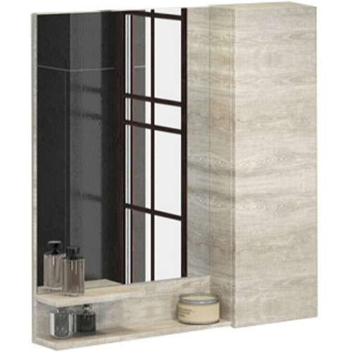 Зеркало со шкафом Comforty Верона 90 00004136714 Дуб белый МДФ / ЛДСП, стекло