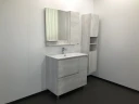 Зеркало со шкафом Comforty Верона 90 00004136714 Дуб белый МДФ / ЛДСП, стекло