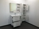 Зеркало со шкафом Comforty Верона 90 00004136714 Дуб белый МДФ / ЛДСП, стекло