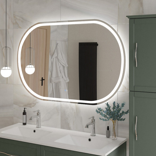 Зеркало Cezares Giubileo 120 CZR-SPC-GIUBILEO-1200-800-TCH-WARM с подсветкой с сенсорным выключателем и подогревом стекло