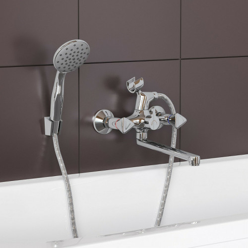 Смеситель для ванны Aringa Арно AR02025CH универсальный Хром латунь на стену