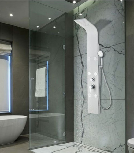 Душевая панель Aquanet Galaxy White 209999 Белая нержавеющая сталь на стену